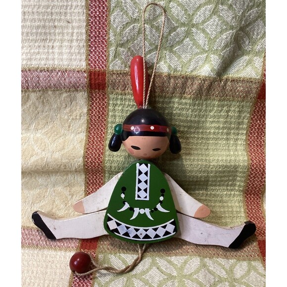 Wooden Jumping Jack Puppet Girl Doll Pull String Toys Geschenke Hansen #782 - Picture 1 of 12